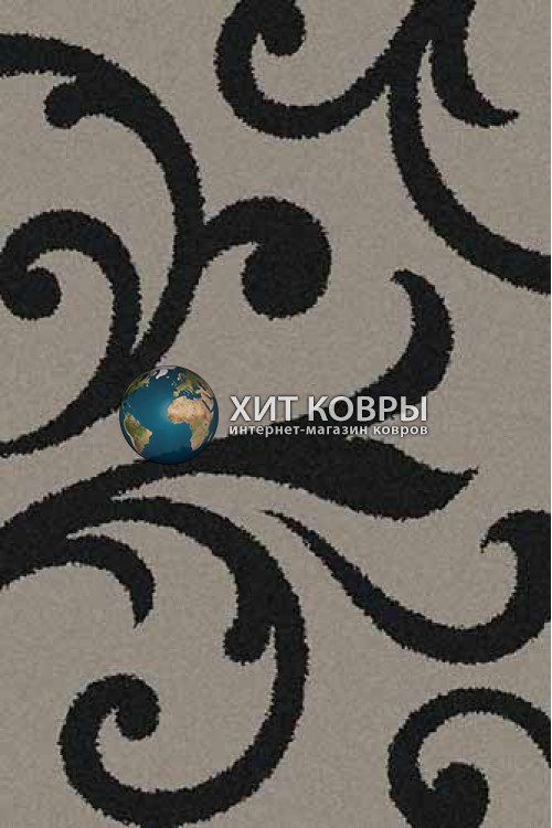 Российский ковер прямоугольный Platinum t644 серый черный